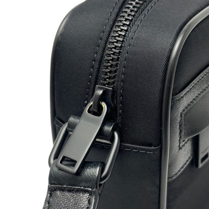 Saint Laurent Shoulder Bag Mini Camp Nylon Leather Black