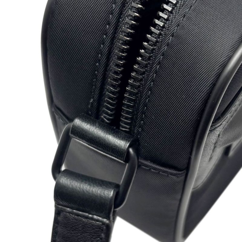 Saint Laurent Shoulder Bag Mini Camp Nylon Leather Black