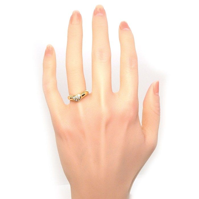 Tiffany & Co Ring Friendship Heart Motif Points Diamond 18K