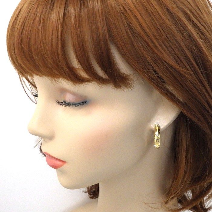 Tiffany & Co Earrings Atlas Hoop 18K Yellow Gold