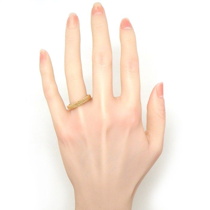 Tiffany & Co Ring Somerset Mesh 18K Pink Gold