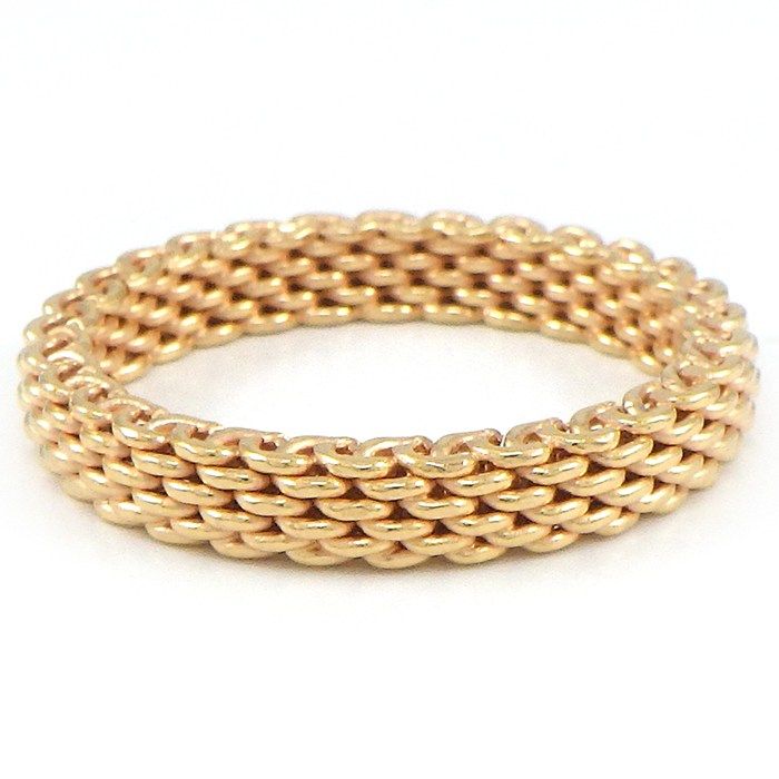 Tiffany & Co Ring Somerset Mesh 18K Pink Gold