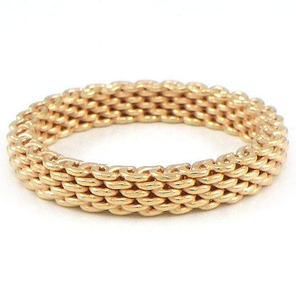 Tiffany & Co Ring Somerset Mesh 18K Pink Gold