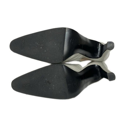 Chanel Sandals 35.5 Light Gray CC Logo