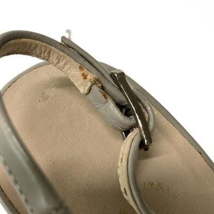 Chanel Sandals 35.5 Light Gray CC Logo