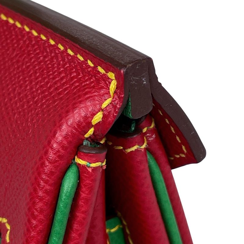 Hermes Birkin 30 Personal Order Handbag Veau Epsom Rouge Casac Bamboo Rouge Kazak Bamboo