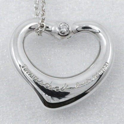 Tiffany & Co Open Heart Diamond Elsa Peretti Necklace