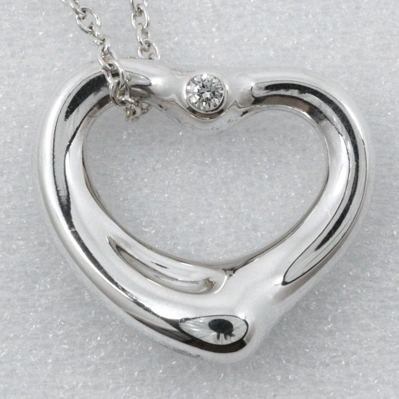 Tiffany & Co Open Heart Diamond Elsa Peretti Necklace