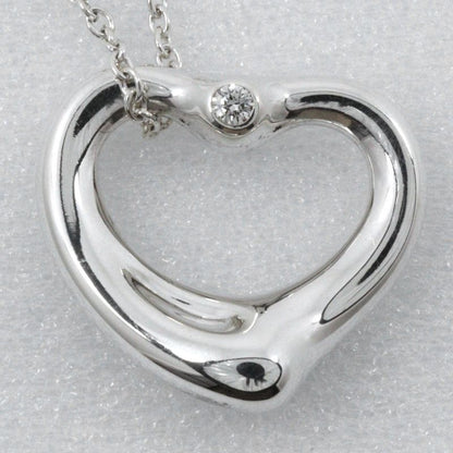 Tiffany & Co Open Heart Diamond Elsa Peretti Necklace
