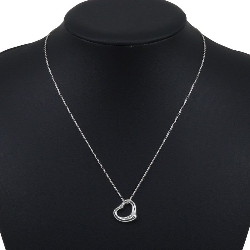 Tiffany & Co Open Heart Diamond Elsa Peretti Necklace