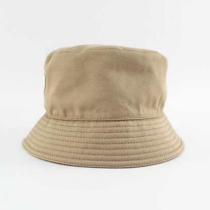 Prada Bucket Hat Logo Embroidery XL Beige