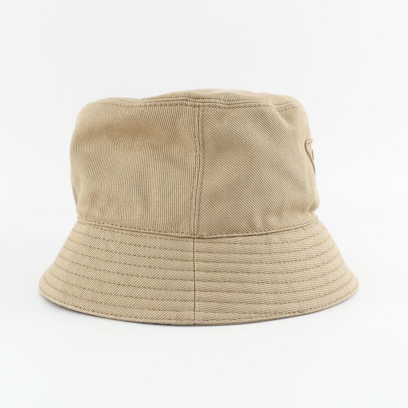 Prada Bucket Hat Logo Embroidery XL Beige