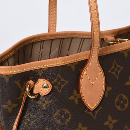 Louis Vuitton Monogram Neverfull PM Handbag Brown Vachetta Leather Gold — view 5