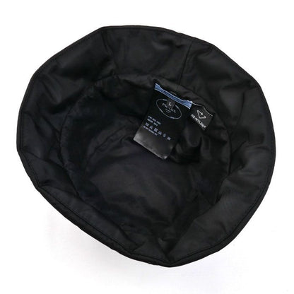 Prada Triangle Logo Bucket Hat Black