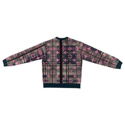 Louis Vuitton Sweatshirt Pullover M Monogram Jacquard Green Pink Sweater