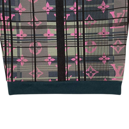 Louis Vuitton Sweatshirt Pullover M Monogram Jacquard Green Pink Sweater