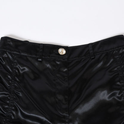Chanel Shorts No 5 Button CC Logo Black Gathered 36 — view 3