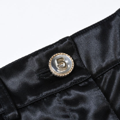 Chanel Shorts No 5 Button CC Logo Black Gathered 36 — view 4