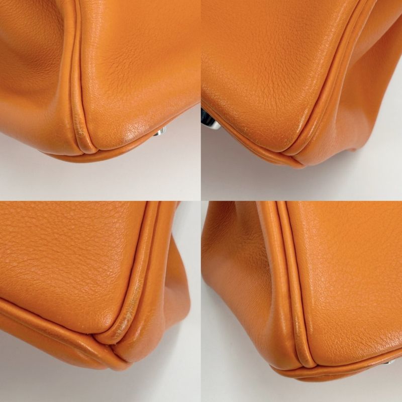 Hermes Handbag Birkin 25 Inner Stitch Swift Orange