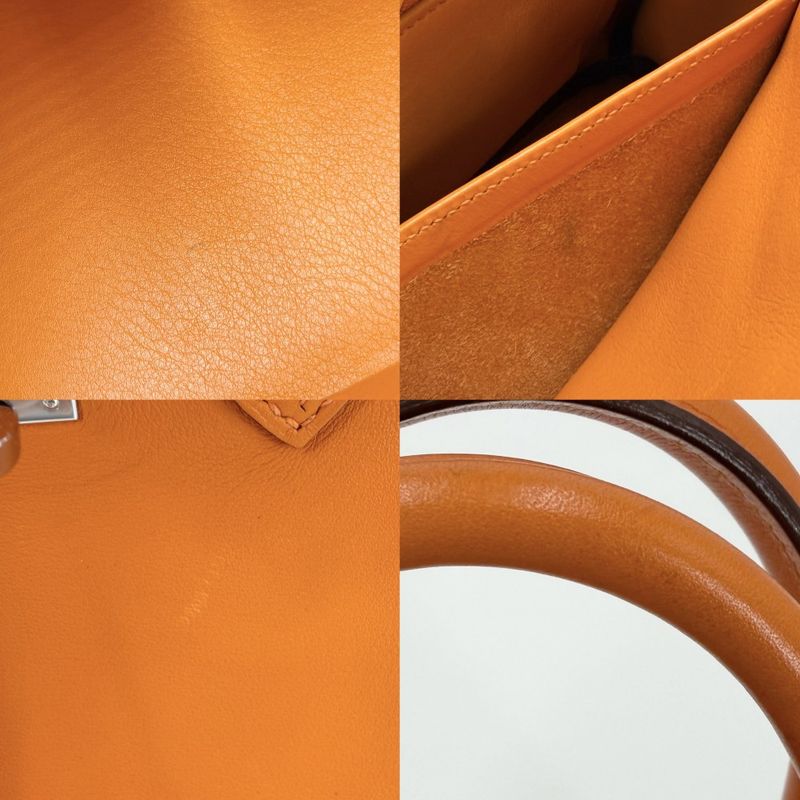 Hermes Handbag Birkin 25 Inner Stitch Swift Orange