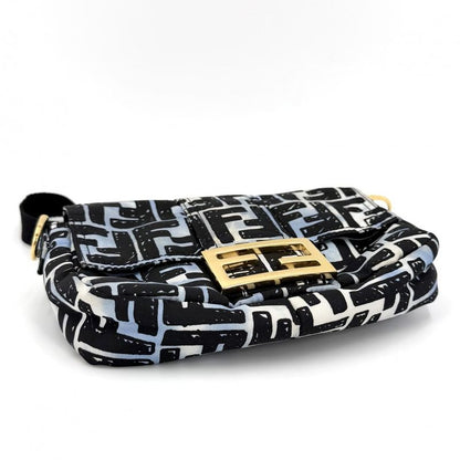 Fendi 2-Way Zucca Shoulder Bag Crossbody Joshua Vides Blue Black White
