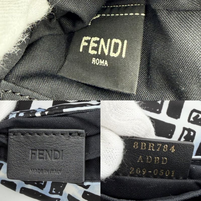 Fendi 2-Way Zucca Shoulder Bag Crossbody Joshua Vides Blue Black White