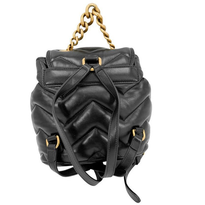Gucci GG Marmont Quilted Backpack Leather Black