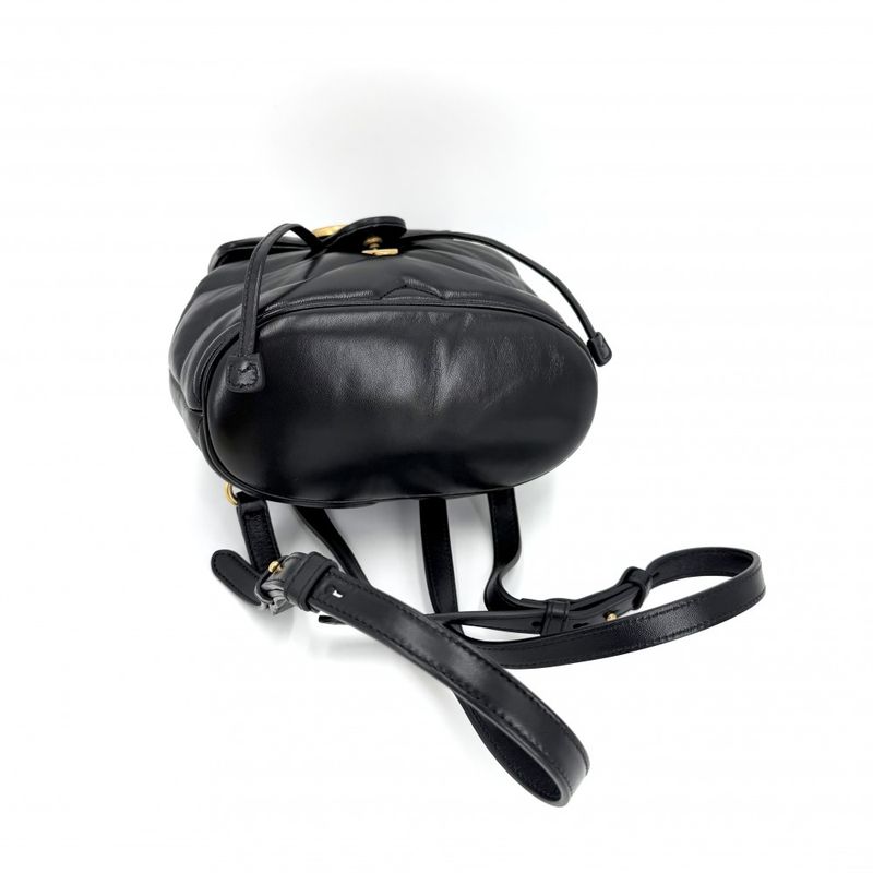 Gucci GG Marmont Quilted Backpack Leather Black