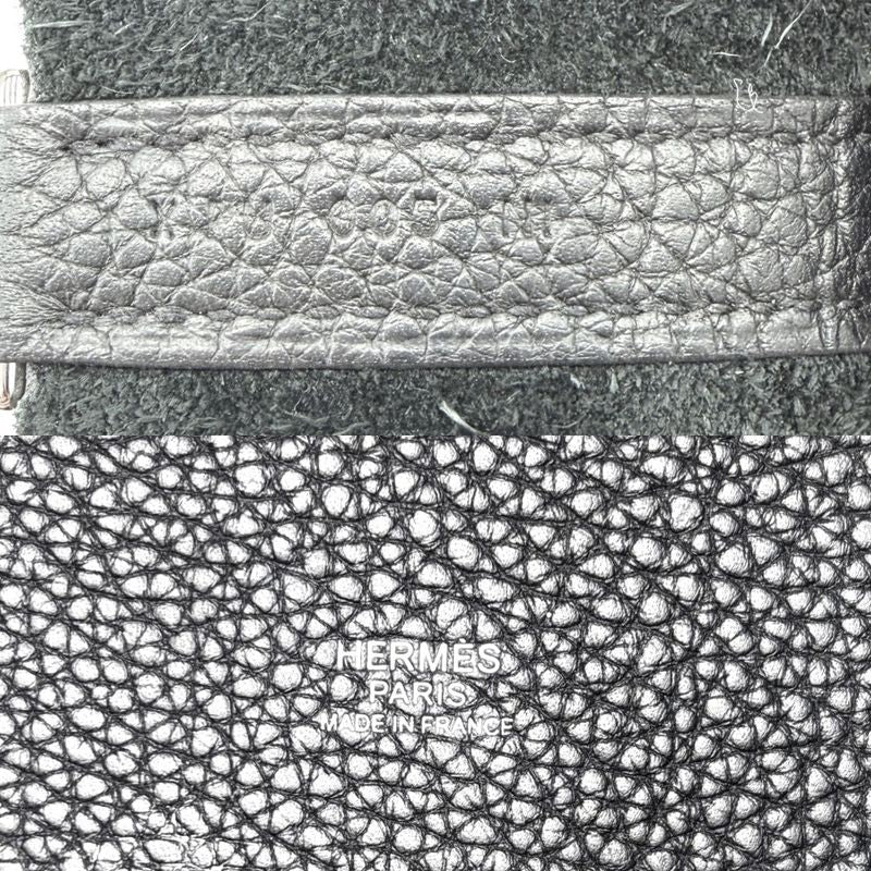 Hermes Handbag Picotin Lock MM Leather Black Silver
