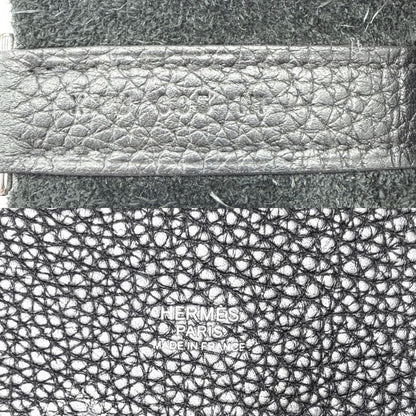 Hermes Handbag Picotin Lock MM Leather Black Silver