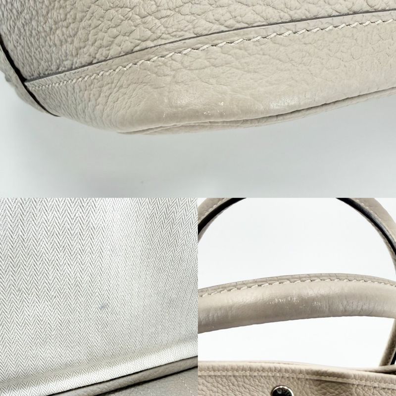 Hermes Handbag Garden Party PM Tote Leather Beige