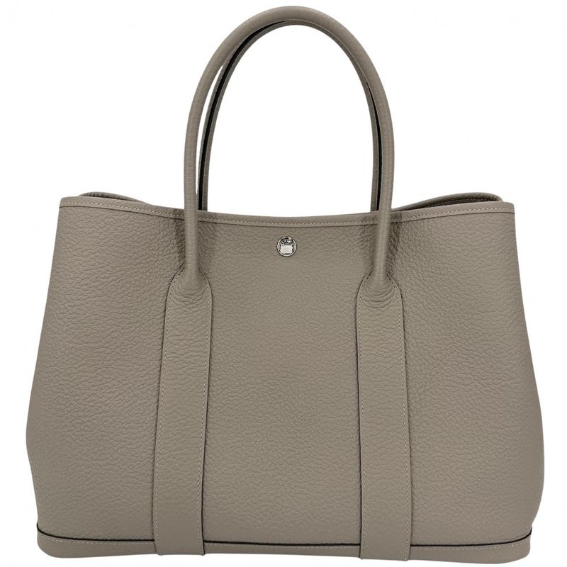 Hermes Handbag Garden Party PM Tote Leather Beige