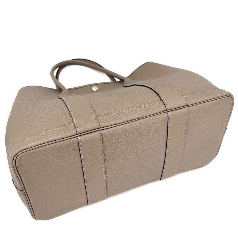 Hermes Handbag Garden Party PM Tote Leather Beige