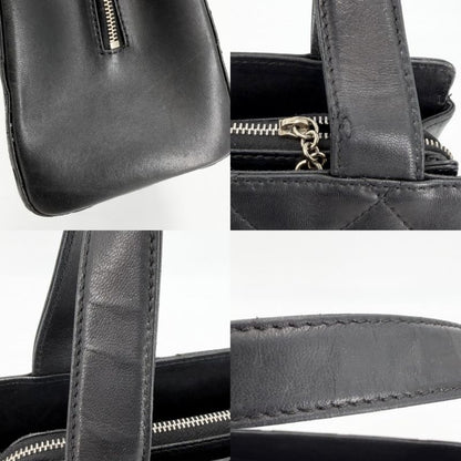 Chanel Handbag Quilted CC Logo Tote Shoulder Lambskin