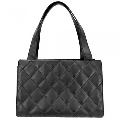 Chanel Handbag Quilted CC Logo Tote Shoulder Lambskin