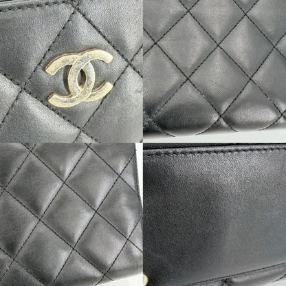 Chanel Handbag Quilted CC Logo Tote Shoulder Lambskin