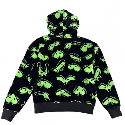 Louis Vuitton Hoodie LV Eyes Graphic Top Black Green