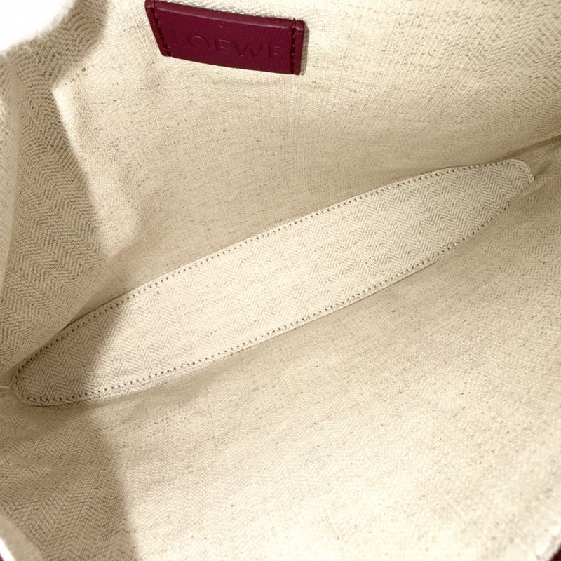Loewe Clutch Oblong Pouch Second Ply Crimson Bordeaux
