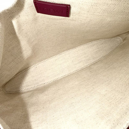 Loewe Clutch Oblong Pouch Second Ply Crimson Bordeaux
