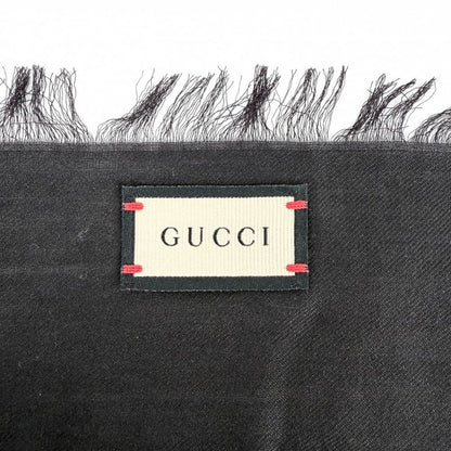 Gucci Shawl Su GG Total Pattern Ska-f Cotton Black Multicolor