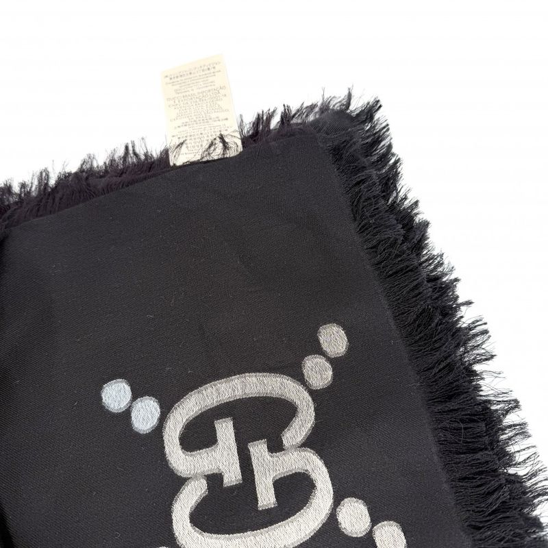 Gucci Shawl Su GG Total Pattern Ska-f Cotton Black Multicolor