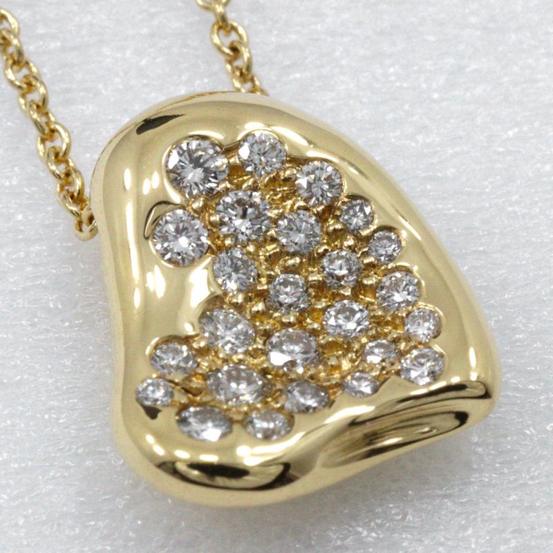 Tiffany & Co Full Heart Pave Elsa Peretti 18K Yellow Gold Necklace