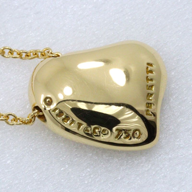Tiffany & Co Full Heart Pave Elsa Peretti 18K Yellow Gold Necklace