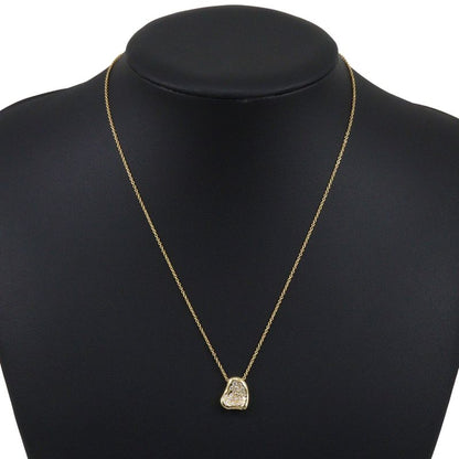 Tiffany & Co Full Heart Pave Elsa Peretti 18K Yellow Gold Necklace