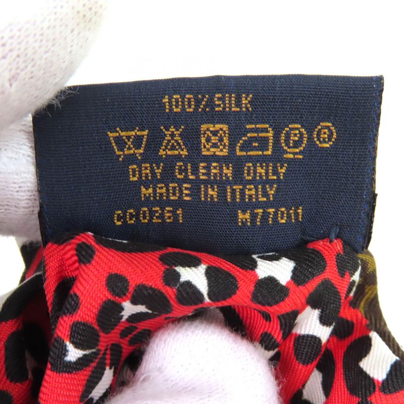 Louis Vuitton Scrunchie Mindful Silk Monogram Leopard Pattern