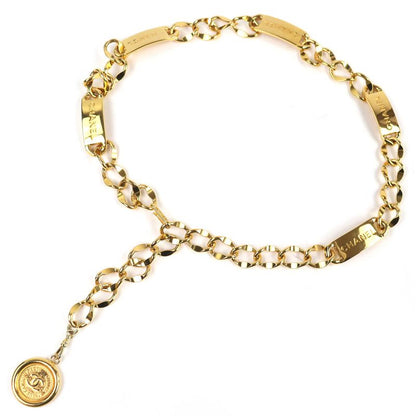 Chanel CC Logo Coin Motif Plate Chain