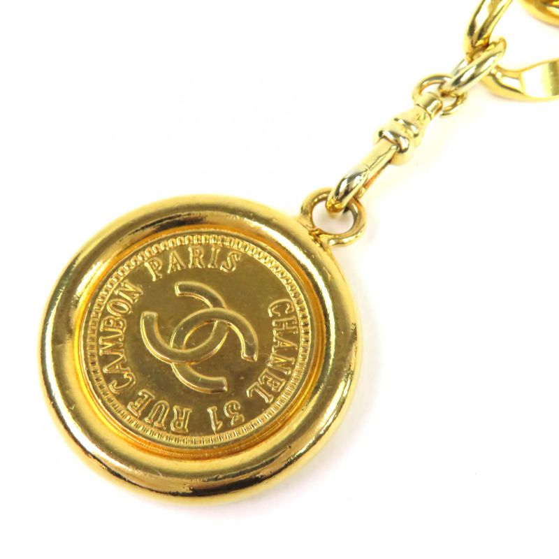 Chanel CC Logo Coin Motif Plate Chain