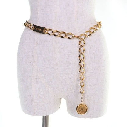 Chanel CC Logo Coin Motif Plate Chain