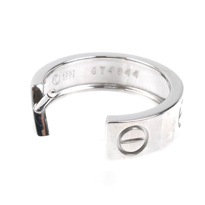 Cartier 18K White Gold Love Earrings