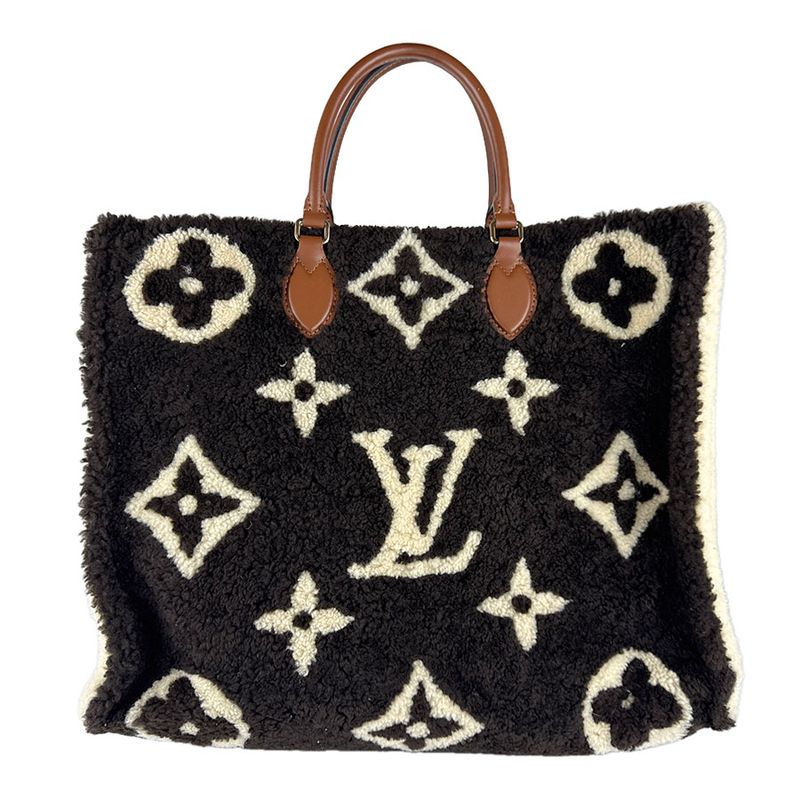Louis Vuitton Handbag Monogram Teddy on the Go GM Brown Beige